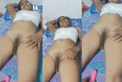 Desi MMS Video of Wife Moans with Vibrator Inside