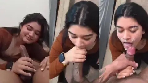 Aagmaal Cute College Girl Sidra’s Blowjob Cum-facial