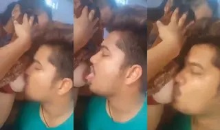Porn Desi MMS Of Housewife Breastfed Her Young Lover