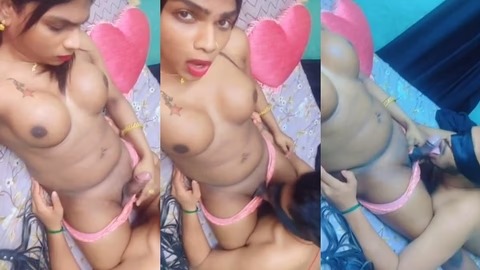 Desi XXX Of Shemale Sucks Dick Of A Ladyboy