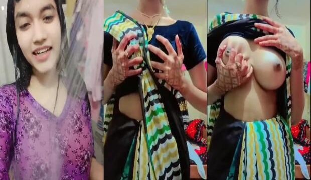Vid65 MMS Of Kolkata GF Pressed Her Big Boobs For Her BF